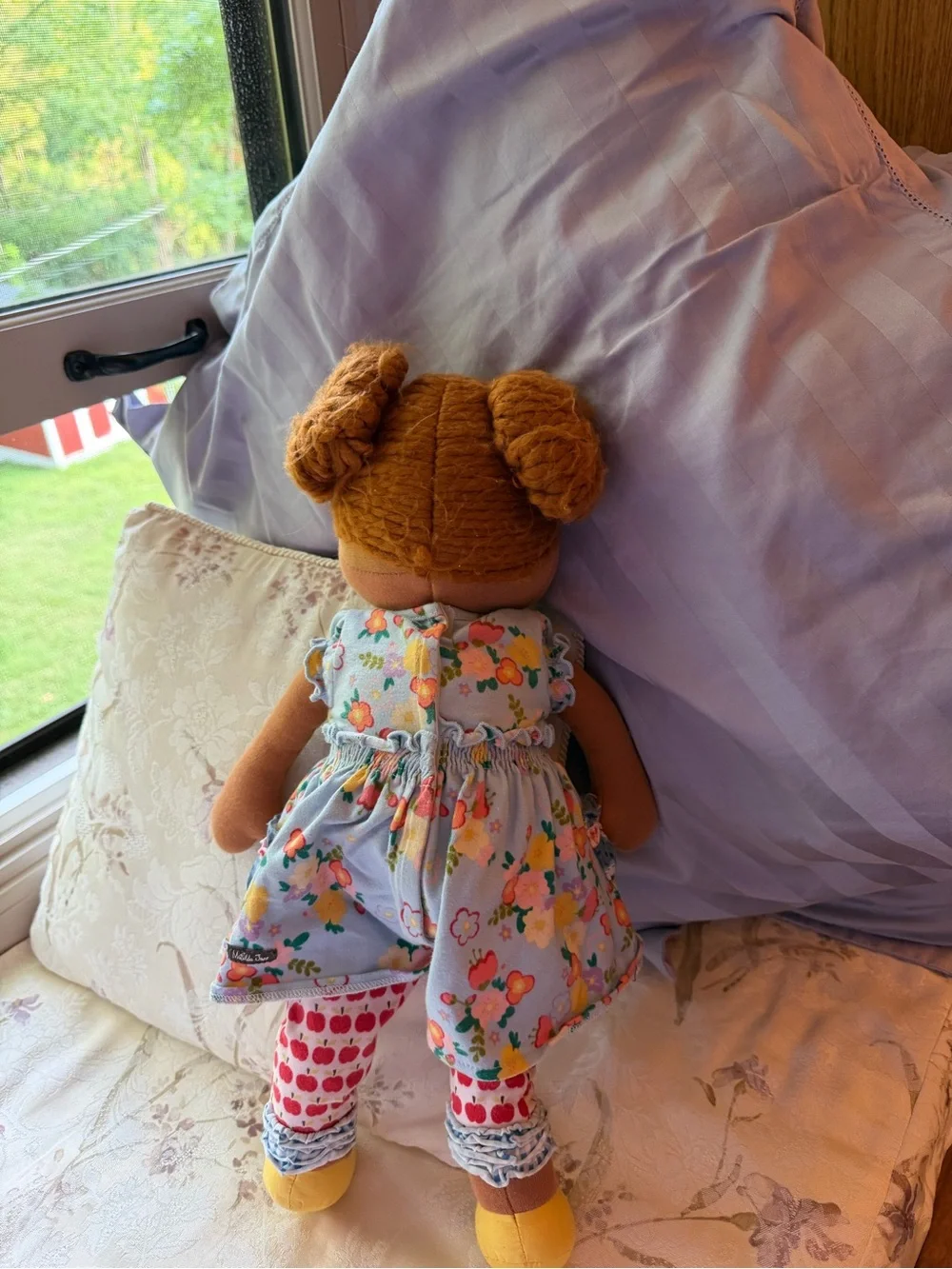 Matilda Jane Plush Floral Dress Rag Doll - Yellow Shoes, Multicolor Outfit